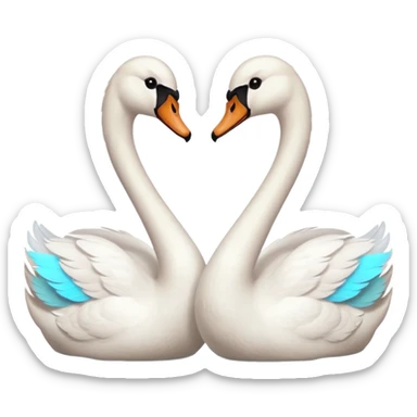 Swan couple sticker