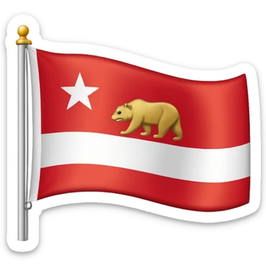 Hazme un emoji de la bandera de California  sticker