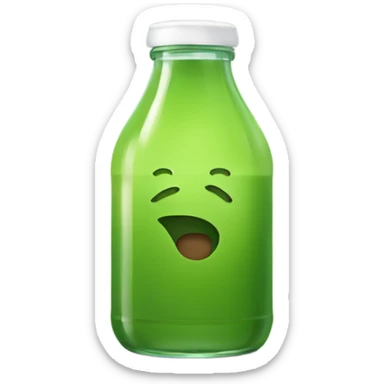 Bottled green juice sticker