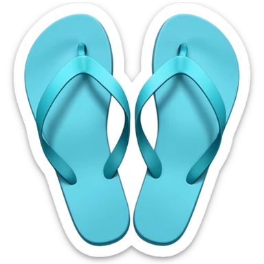 blue heart with flip-flops sticker