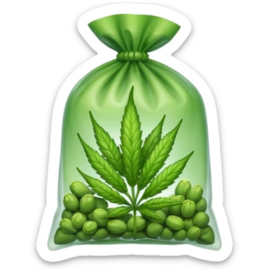 weed buds pack zip transparent sticker