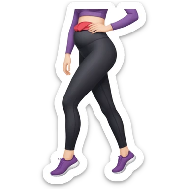 femme belly stuffing legging sticker