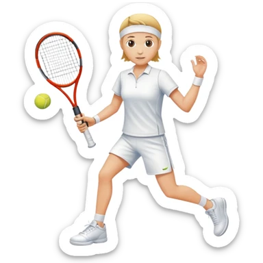 White stark tennisplayer sticker