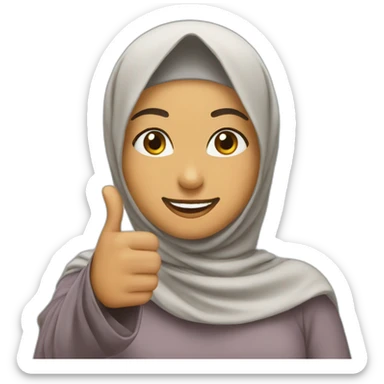 hijab thumbs up sticker