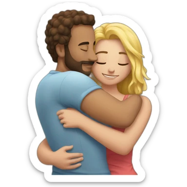 Tight hugging my girlfriend  sticker