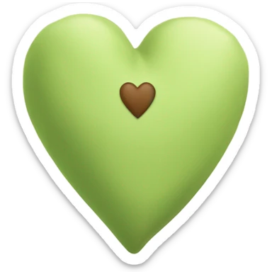 pistachio color  heart  sticker