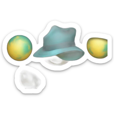 Uranus planet as a detective with a fedora sticker