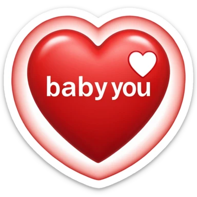A heart  saying baby I love I can't wait til your here sticker