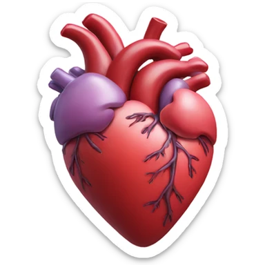 Anatomical heart sticker