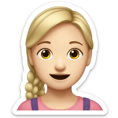 Girl with Down syndrome  sticker