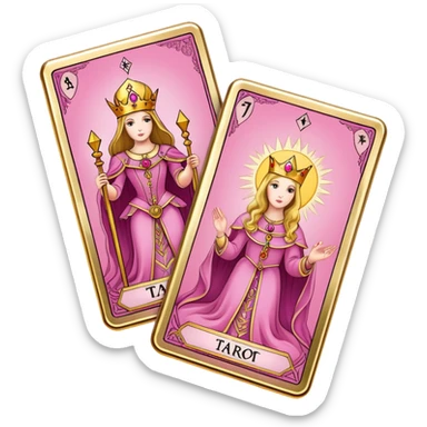 pink tarot card deck sticker