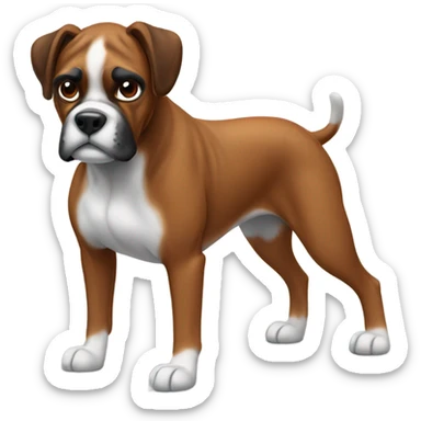 A boxer dog named rusty  sticker
