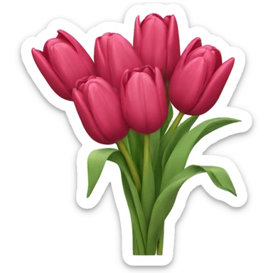 tulip bouquet sticker