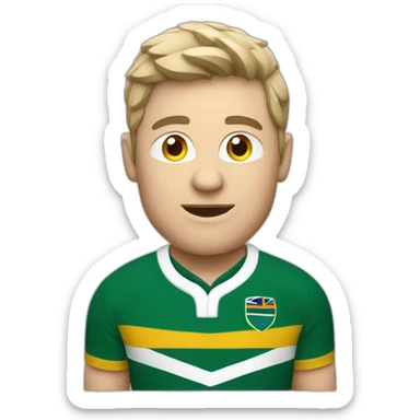 White Rugby south africa supporter sticker