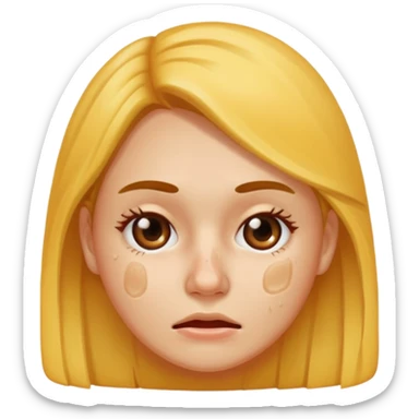 woman with acne face sticker