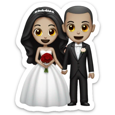 two vampires getting married sticker