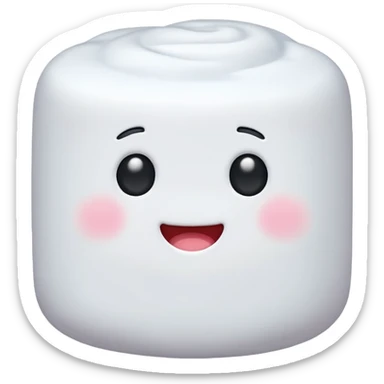 cute marshmallow sticker