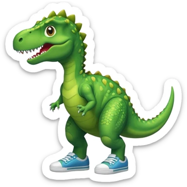 Dinosaurio con tenis  sticker
