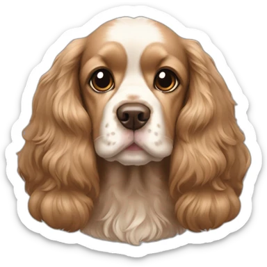 A sable coloured american cocker spaniel named ubu sticker