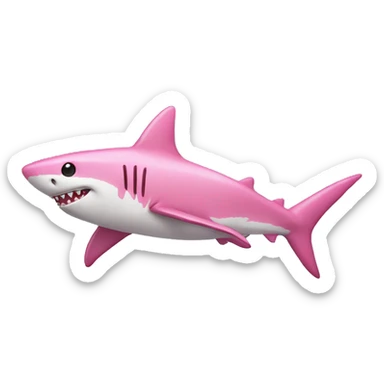 Pink shark  sticker