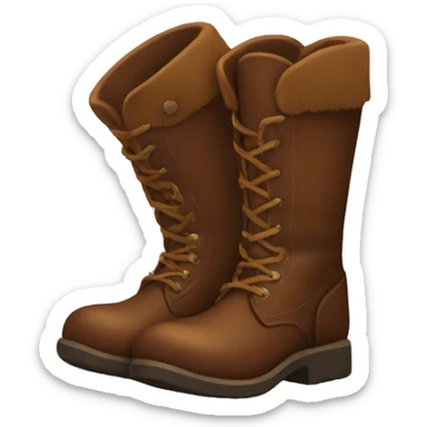 Brown boots sticker