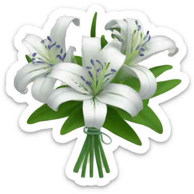 perusian lily bouquet sticker