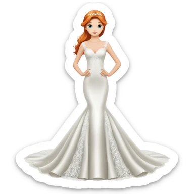 A-line mermaid wedding dress sticker