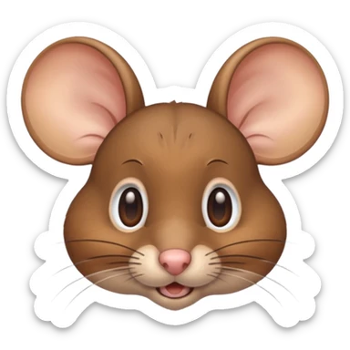 🙄 pero que el ratón tenga los ojos o sea que su iris vea para arriba su iris esté en la parte superior derecha de su ojo , no en el centro  sticker