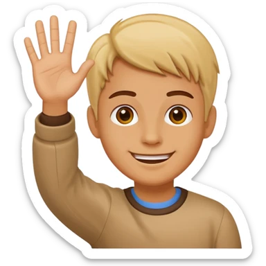 Helloooooo hand sticker waving 👋 sticker