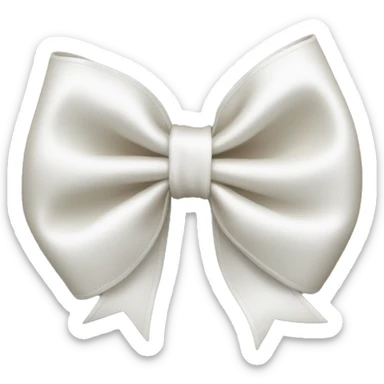 white satin bow sticker