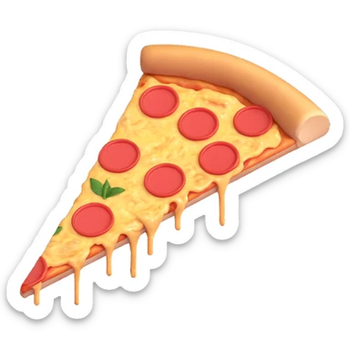 slice of pizza with big muscles, flexing arms, realistic details, 3D style sticker