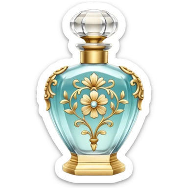 create an emoji of a perfume bottle vintage sticker