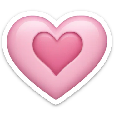 baby pink heart sticker