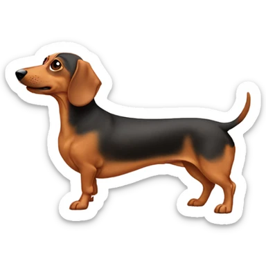 Weiner dog with a bun sticker