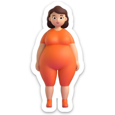 Venus of Willendorf prehistoric limestone figurine, rotund female figure with detailed rounded body sticker