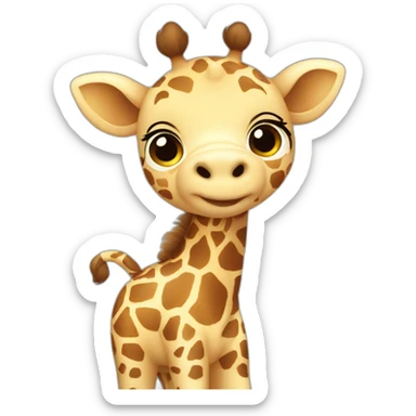 Cute little Chubby Giraffe sticker