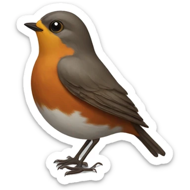 Make a robin that waves sticker
