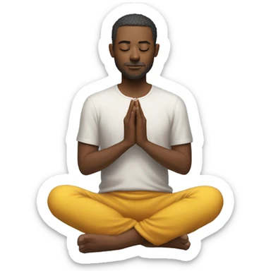 Man Meditating sticker
