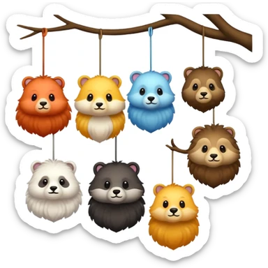 animals hanging sticker