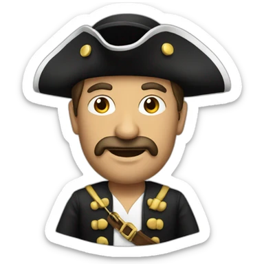 a pirate man CEO sticker