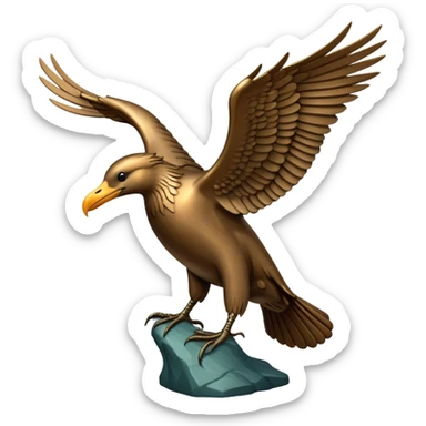 Liver bird, mythical bird symbol of Liverpool, cormorant-like bird with outstretched wings sticker
