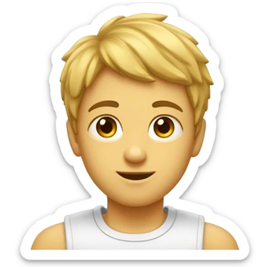 Garçon avec des larmes aux yeux sticker