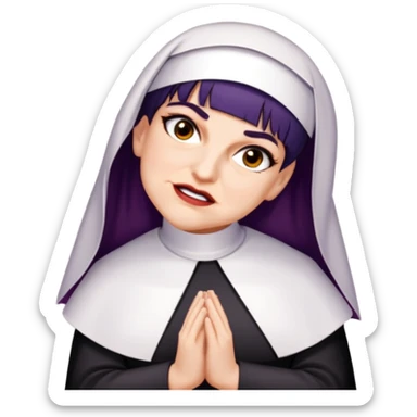 In a nun outfit  sticker