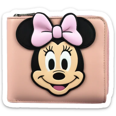 Loungefly light pink Minnie Mouse Wallet sticker