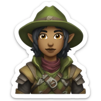 Bi-sexual non-binary half-orc ranger sticker