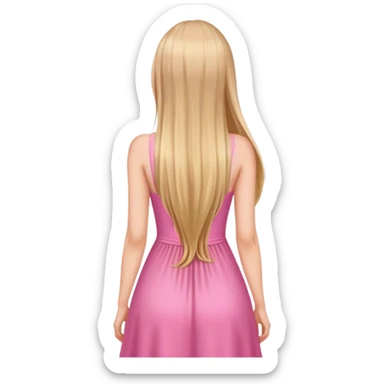 Femme diplômée de dos habillé en rose  sticker