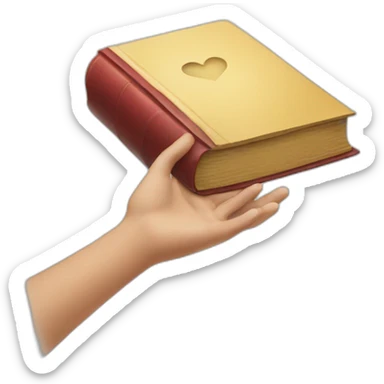 hand receiving a book sticker