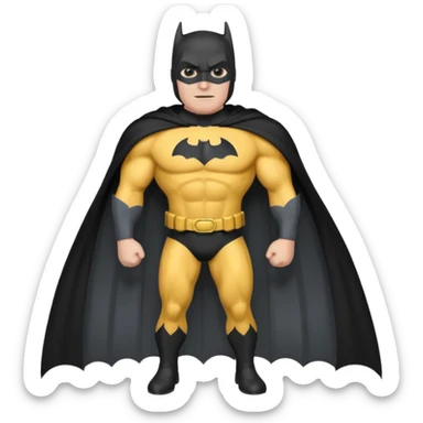 caucasian batman full body sticker
