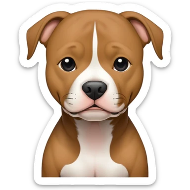 pitbull with fully black face and thin white line down the middle  sticker