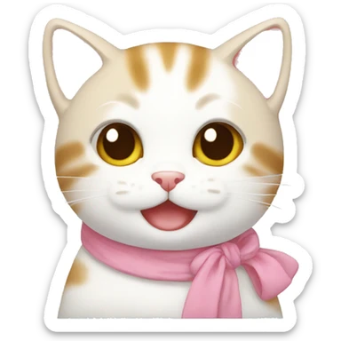 Cute kawaii cat Japan meme sticker